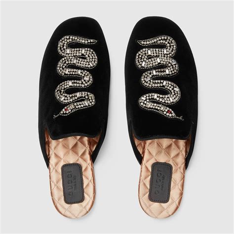 gucci velvet evening slipper with snake replica|where to buy gucci.